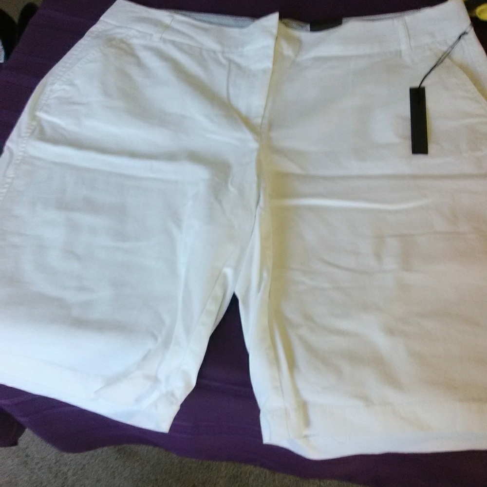 Plus Size White long shorts Brand New